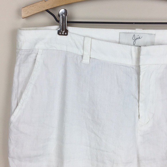 JOIE Off White Linen Blend Pants - Picture 2 of 8
